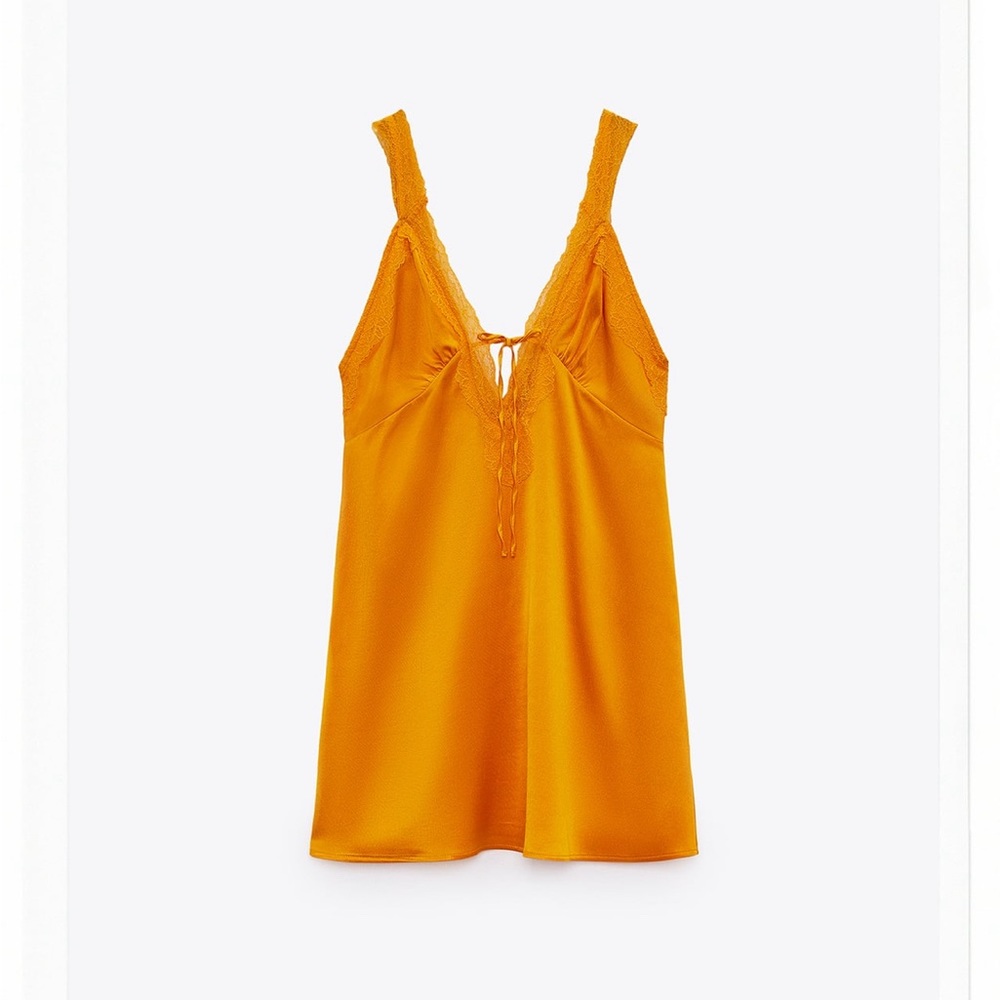 ZARA SATIN EFFECT DRESS SIZE S